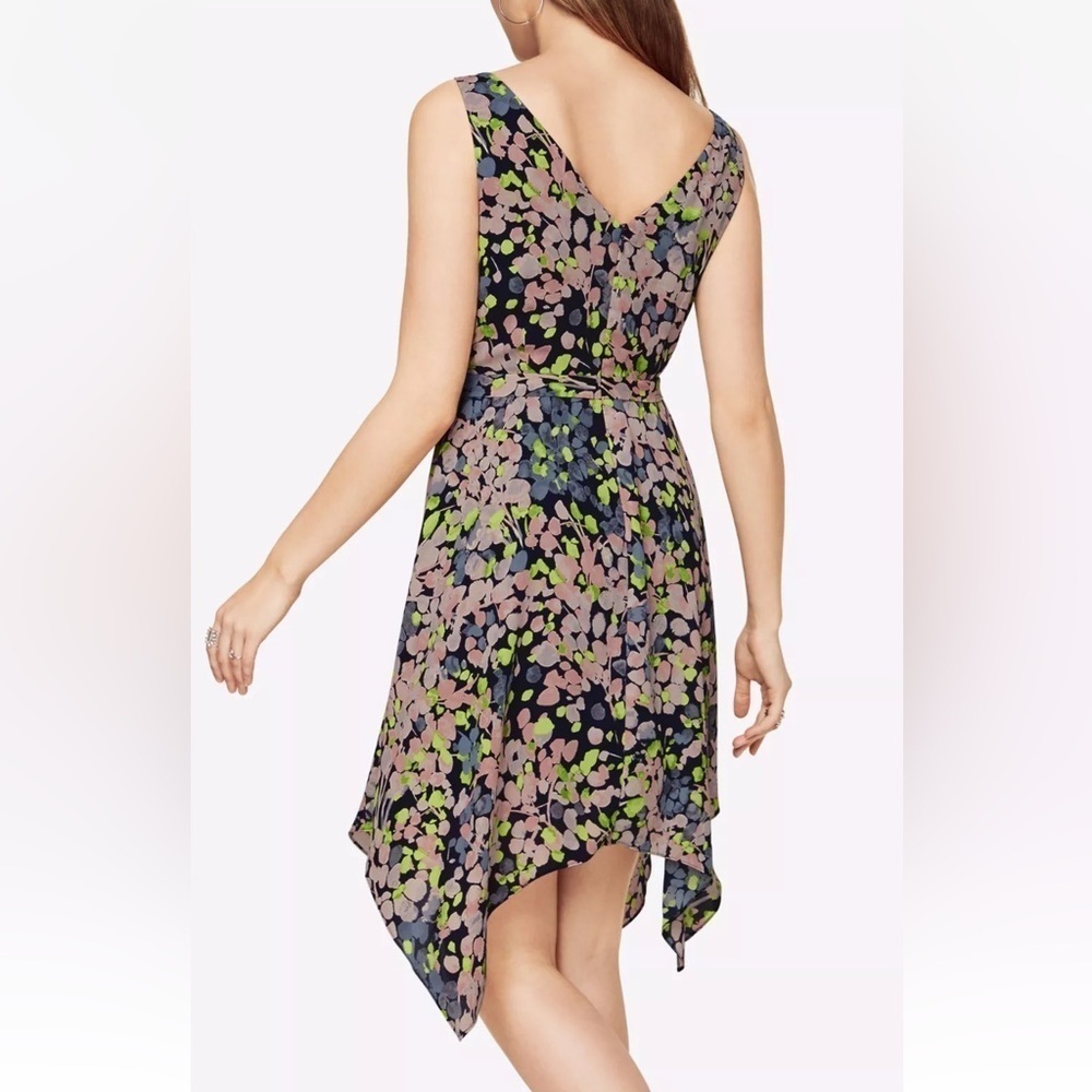 BCBG MaxAzria  Jessica Floral Asymmetrical Dress Size 0 - Picture 3 of 10